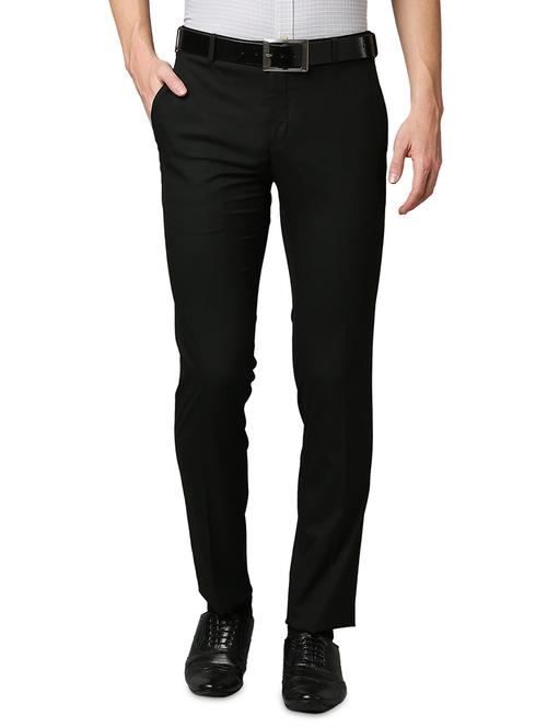 black solid formal trouser - 18286605 - Very Small Image - 1