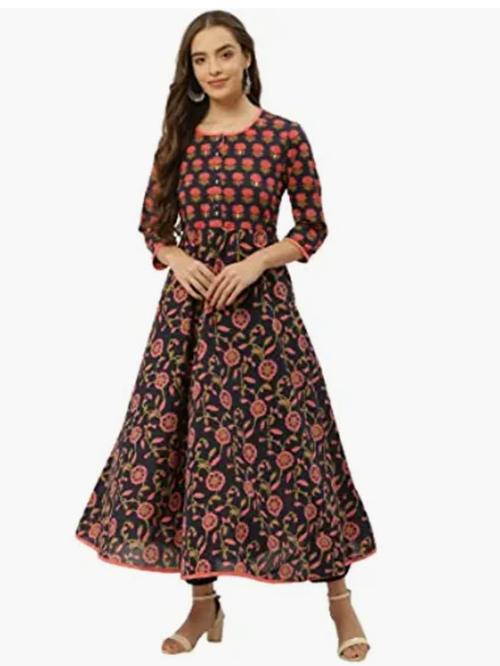 ladies cotton anarkali printed kurti - 18286794 - Very Small Image - 1