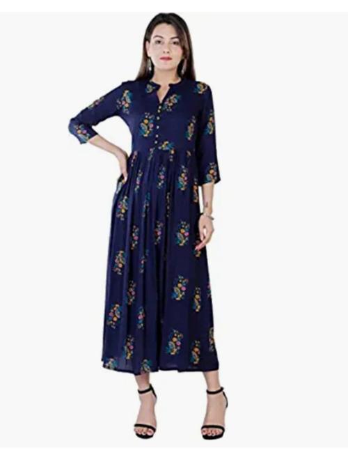 ladies cotton anarkali printed kurti - 18286811 - Very Small Image - 1