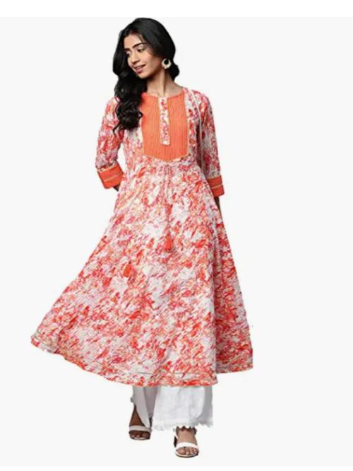 ladies cotton anarkali printed kurti - 18286820 - Very Small Image - 1