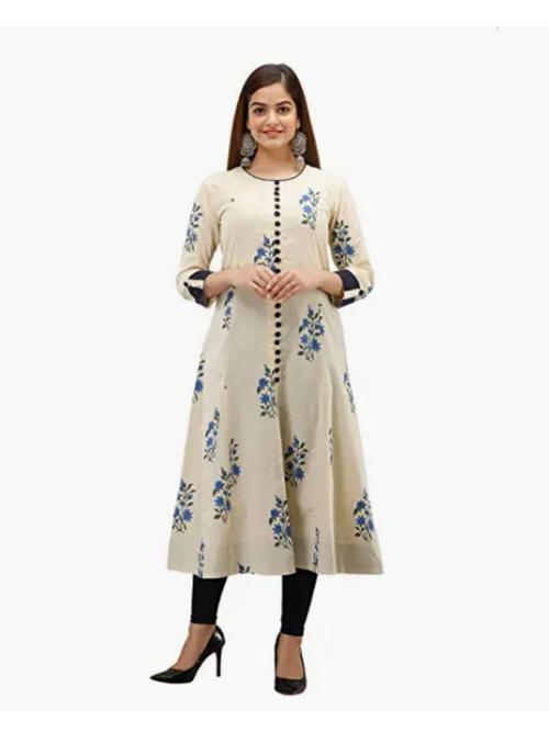ladies cotton anarkali printed kurti - 18286827 - Very Small Image - 1