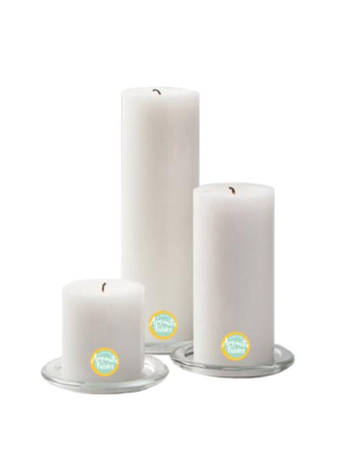 vanilla scented set of 3 white color pillar candles - 18287373 - Very Small Image - 1