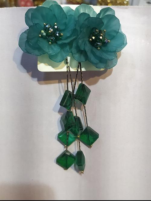 earrings for women green colour - 18287757 - Very Small Image - 1
