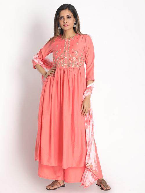 peach cotton suit set - 18287792 - Very Small Image - 1
