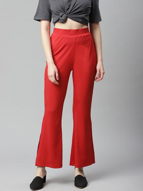 high rise solid wide leg trouser - 18288698 - Very Small Image - 1
