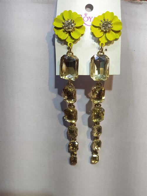 earrings for women yellow color - 18288866 - Very Small Image - 1