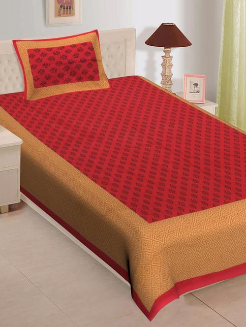 divamee cotton single bedsheet with 1 pillow cover - 18289053 - Very Small Image - 1