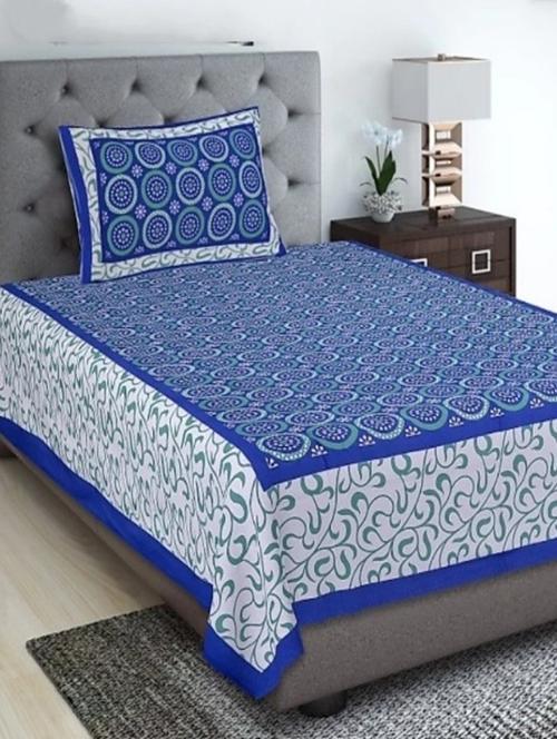 divamee cotton single bedsheet with 1 pillow cover - 18289058 - Very Small Image - 1