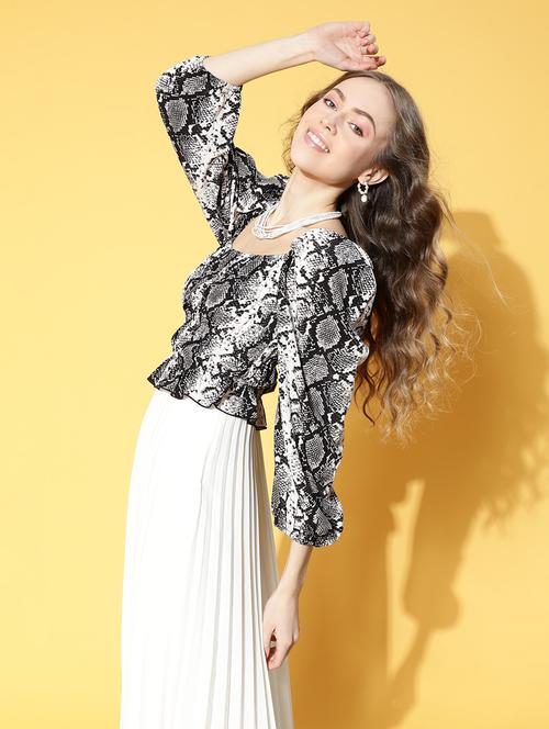 square neck animal top - 18290250 - Very Small Image - 1