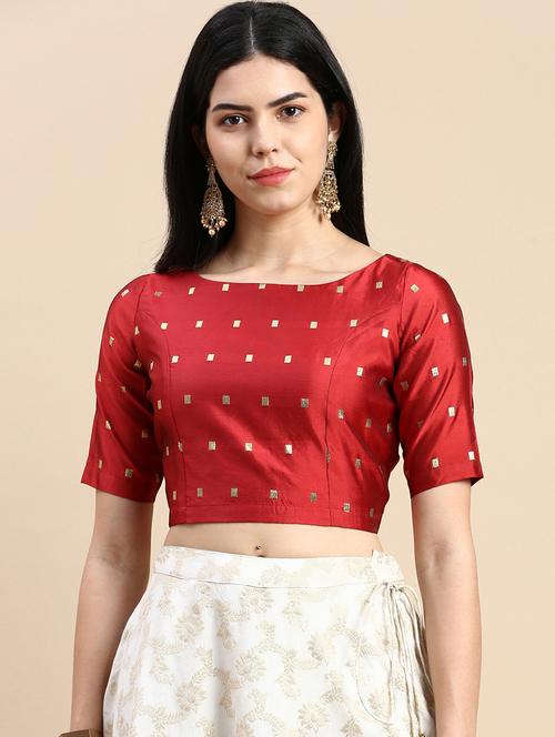 red printed blouse - 18290414 - Very Small Image - 1