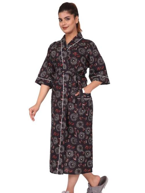 ladies cotton printed nighties - 18290514 - Very Small Image - 1