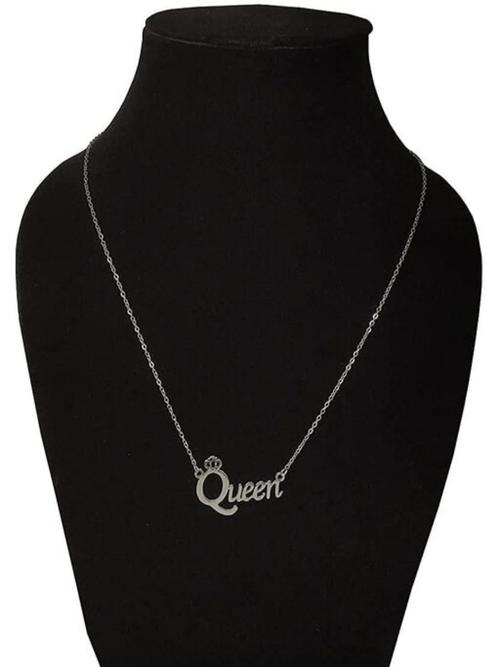 ladies metal necklace silver color - 18290582 - Very Small Image - 1