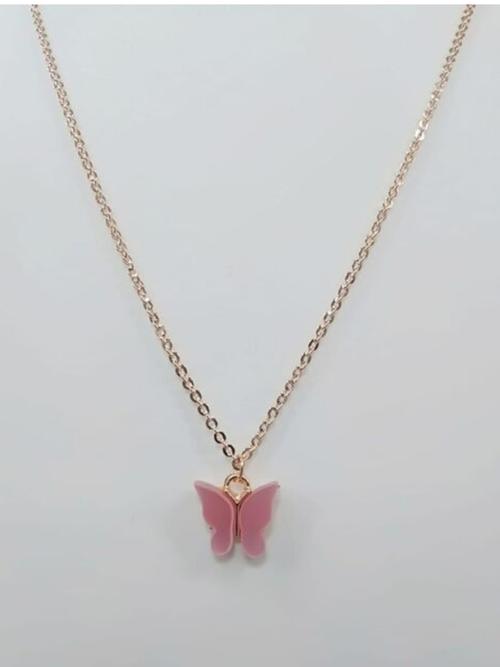 ladies metal necklace gold color - 18290585 - Very Small Image - 1