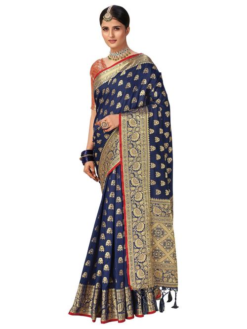 women's banarasi saree - 18290704 - Very Small Image - 1