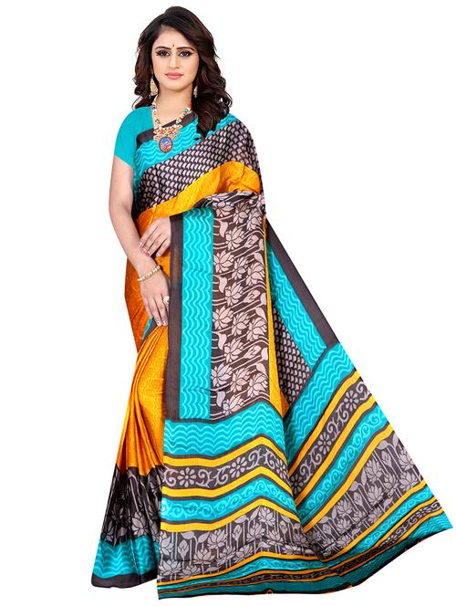 multi colored chiffon printed saree - 18290801 - Very Small Image - 1