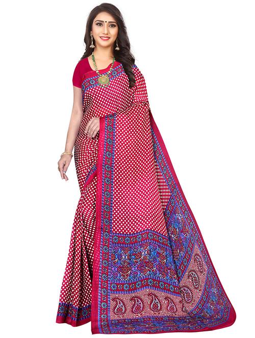 pink chiffon printed saree - 18290868 - Very Small Image - 1