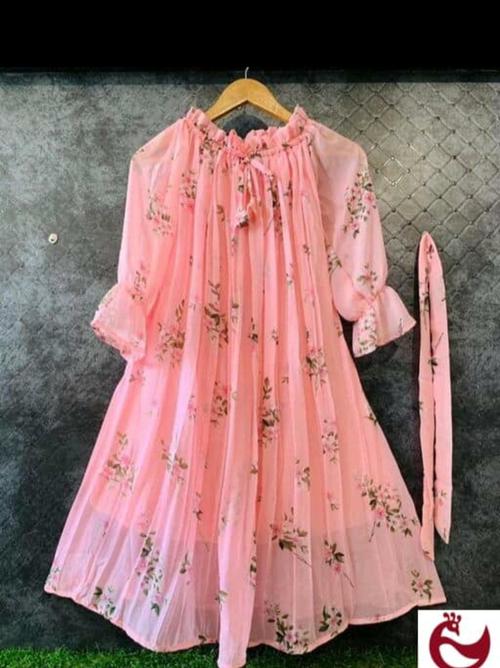 exclusive pink gheraa frock - 18291410 - Very Small Image - 1