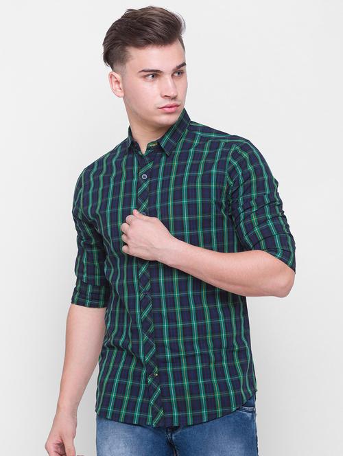 green checkered casual shirt - 18291490 - Very Small Image - 1