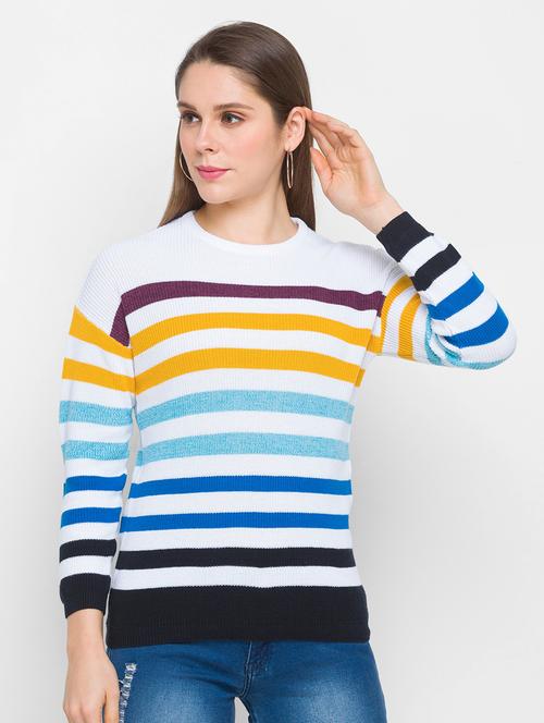women's striped round neck t-shirt - 18291568 - Very Small Image - 1