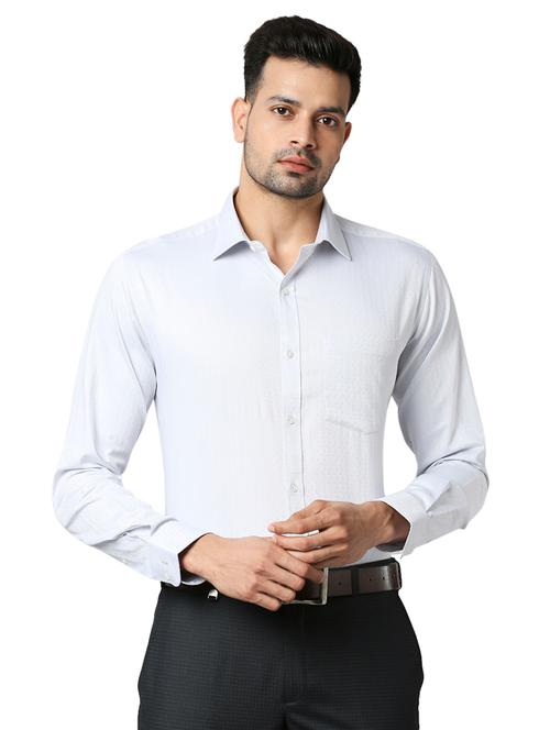 grey self-designed formal shirt - 18291777 - Very Small Image - 1