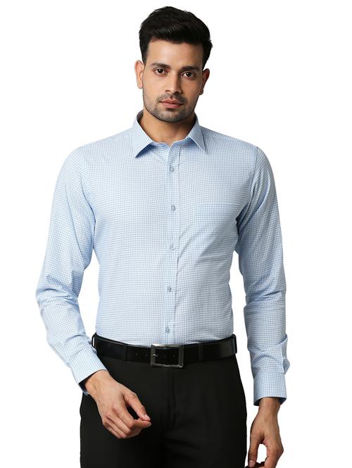 light-blue checkered formal shirt - 18291785 - Very Small Image - 1
