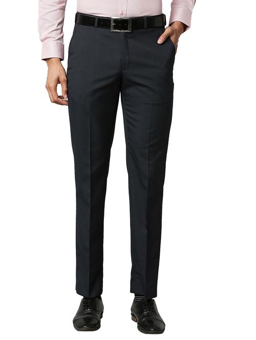 charcoal-grey solid formal trouser - 18291836 - Very Small Image - 1