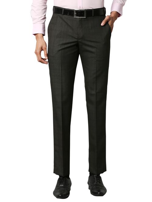charcoal-grey checkered formal trouser - 18291842 - Very Small Image - 1