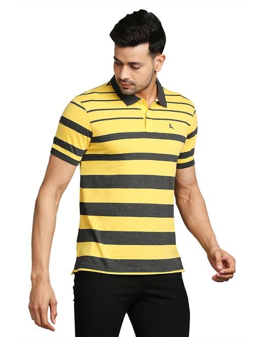 yellow striped polo t-shirt - 18291934 - Very Small Image - 1