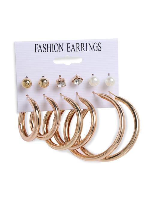 gold metal earring - 18292008 - Very Small Image - 1