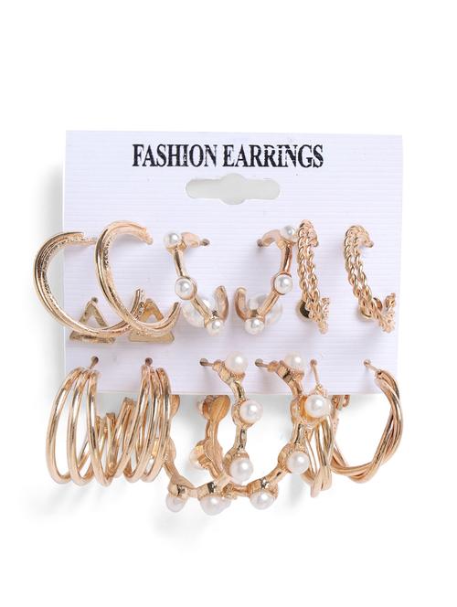 gold metal earring - 18292023 - Very Small Image - 1