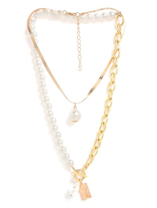 gold metal necklace - 18292042 - Very Small Image - 1