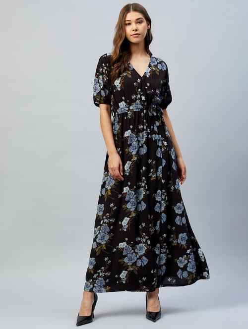tie front floral wrap dress - 18292649 - Very Small Image - 1