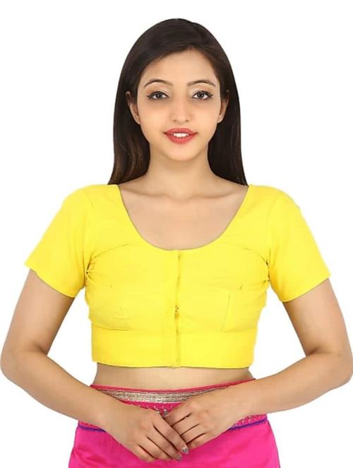 cotton solid blouse - 18292658 - Very Small Image - 1