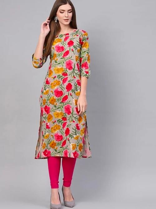 multi colored cotton kurti - 18292759 - Very Small Image - 1
