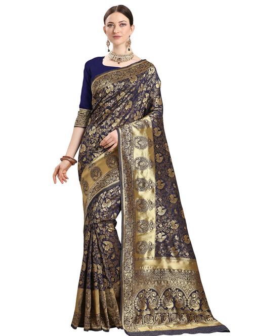 self design woven saree - 18293369 - Very Small Image - 1