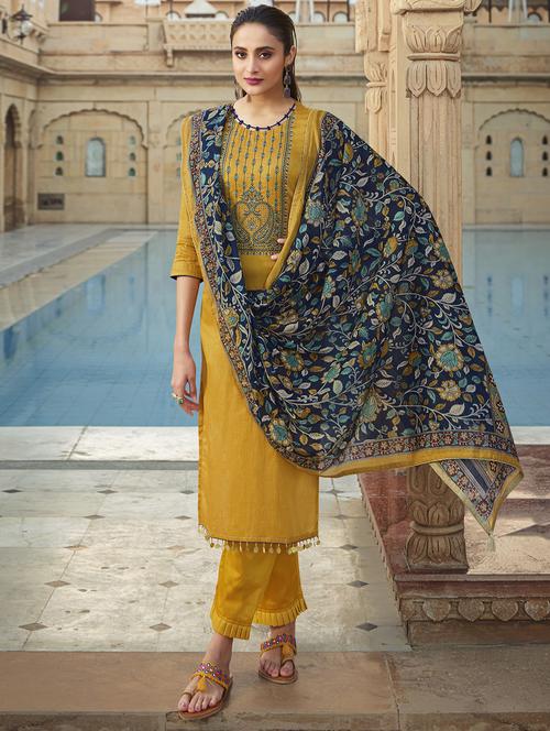 yellow semi-stitched suit - 18293449 - Very Small Image - 1