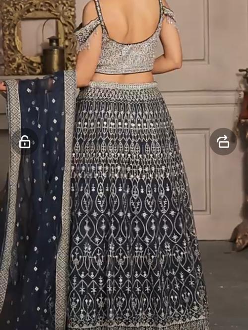 hand make party wear crop top - 18293615 - Very Small Image - 1