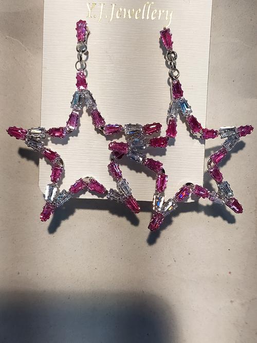 earrings for women pink and silver - 18293926 - Very Small Image - 1