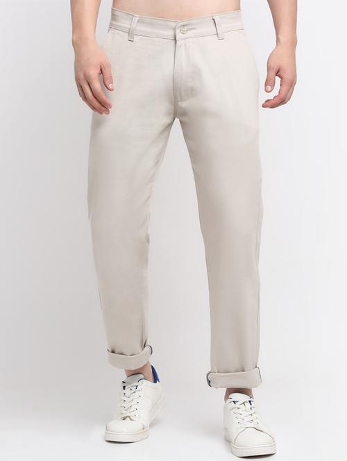 off-white solid casual trouser - 18294145 - Very Small Image - 1