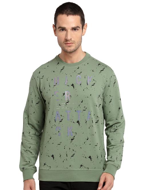 olive-green printed t-shirt - 18294296 - Very Small Image - 1