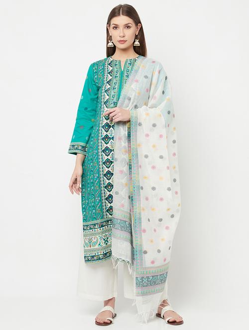 embroidered unstitched palazzo suit set - 18294353 - Very Small Image - 1