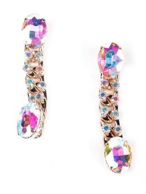 gold metal drop earring - 18294682 - Very Small Image - 1
