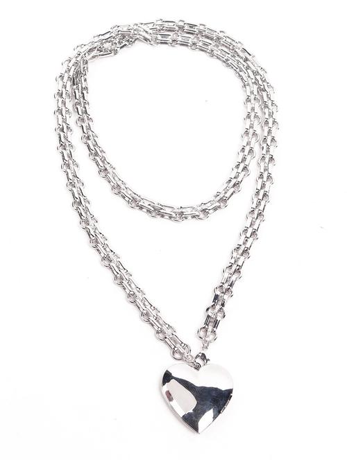silver metal long necklace - 18294733 - Very Small Image - 1