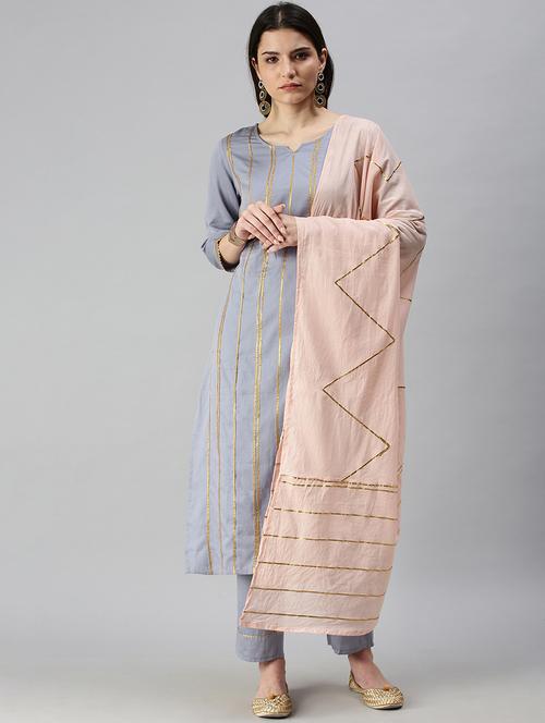 lavender kurta pant set - 18294905 - Very Small Image - 1