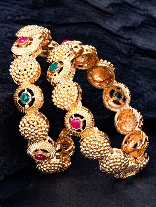 set of 2 multi colored metal bangle - 18295201 - Very Small Image - 1