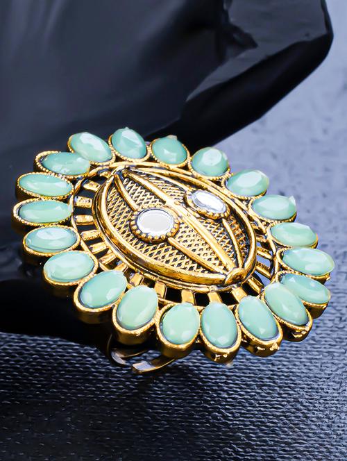green metal finger ring - 18295291 - Very Small Image - 1
