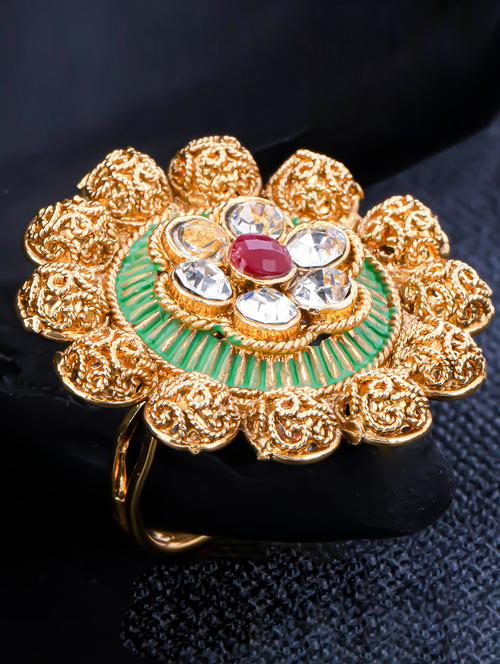 green metal finger ring - 18295371 - Very Small Image - 1
