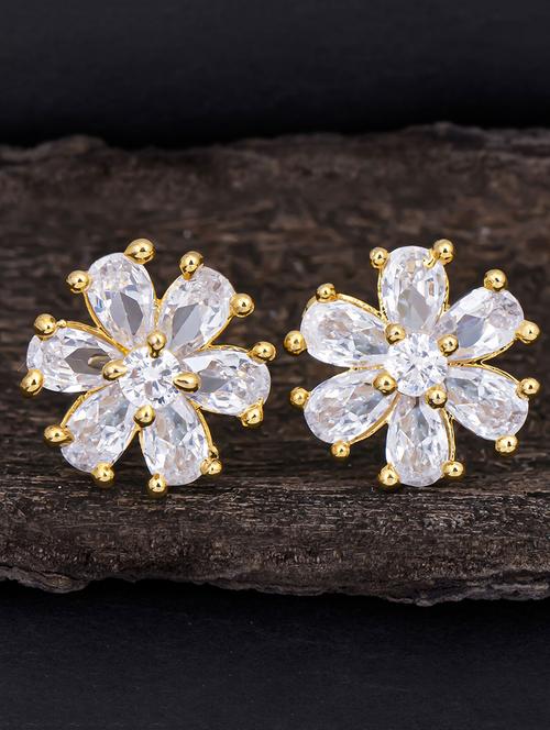 gold metal studs earring - 18295530 - Very Small Image - 1
