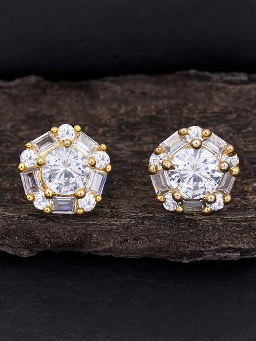 gold metal studs earring - 18295533 - Very Small Image - 1