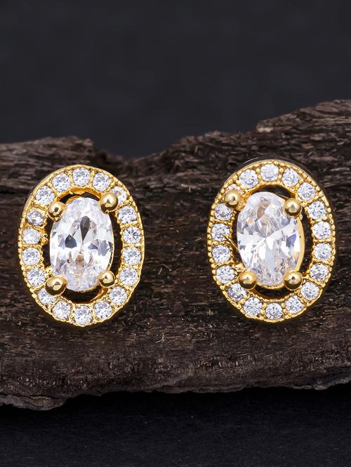 gold metal studs earring - 18295555 - Very Small Image - 1